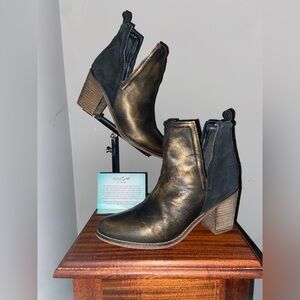 Metallic Bronze Chelsea Ankle Boots